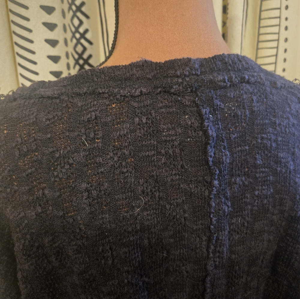 StitchDrop Distressed Black Knit Sweater - Picture 11 of 12